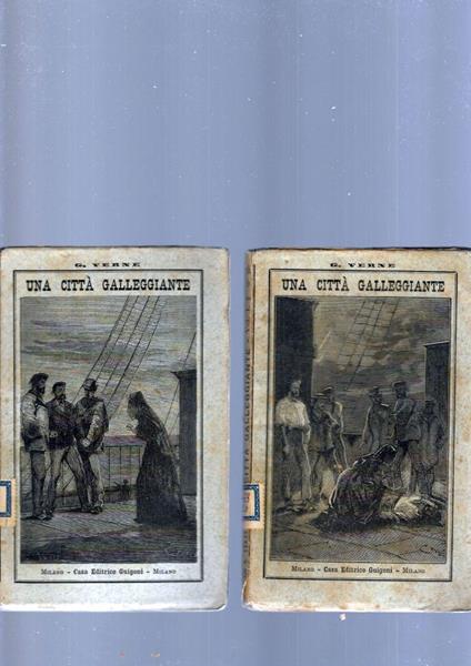 UNA CITTA' GALLEGGIANTE vol. I e II - Jules Verne - copertina