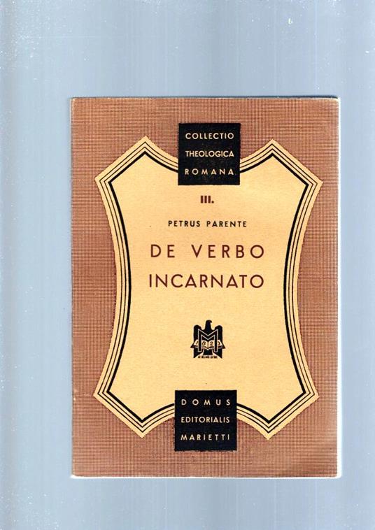 De Verbo Incarnato - copertina