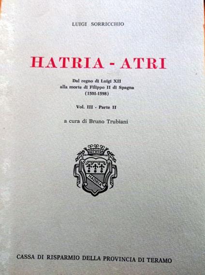 HATRIA - ATRI Vol. III - parte II - copertina