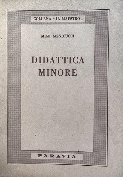 Didattica minore - copertina