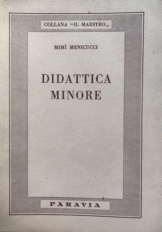 Didattica minore - copertina