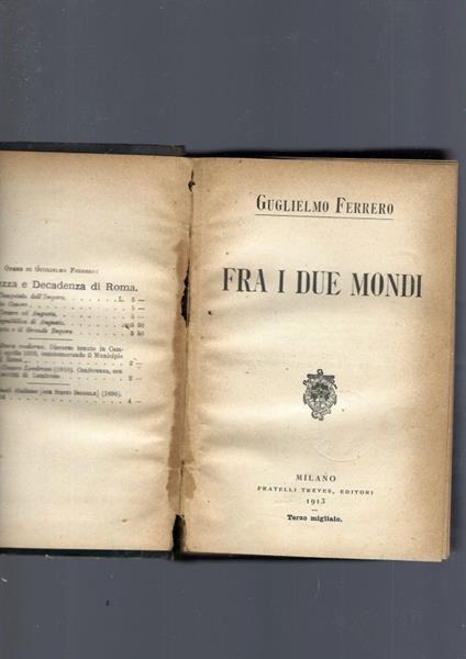 Fra I Due Mondi - Guglielmo Ferrero - copertina