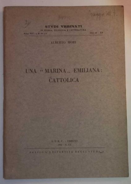 Una "marina" Emiliana: Cattolica - Alberto Mori - copertina