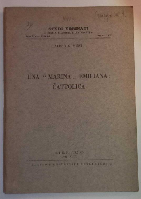 Una "marina" Emiliana: Cattolica - Alberto Mori - copertina