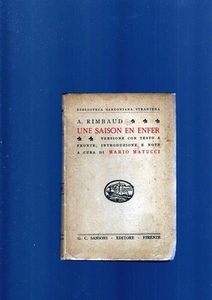 Une Saison En Enfer - copertina