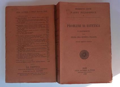 Problemi di estetica e contributi alla storia dell'estetica italiana - Benedetto Croce - copertina