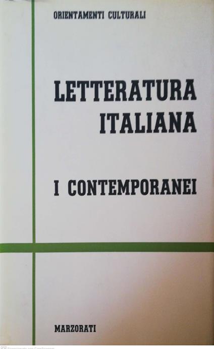 Letteratura italiana, i contemporanei - copertina