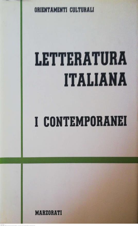 Letteratura italiana, i contemporanei - copertina