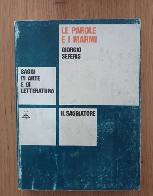 Le parole e i marmi - Giorgio Seferis - copertina