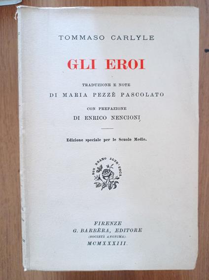 Gli eroi - Thomas Carlyle - copertina