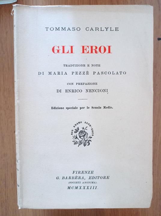 Gli eroi - Thomas Carlyle - copertina