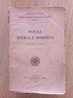 Poesia antica e moderna