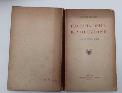 Filosofia della rivoluzione - Giuseppe Ferrari - copertina