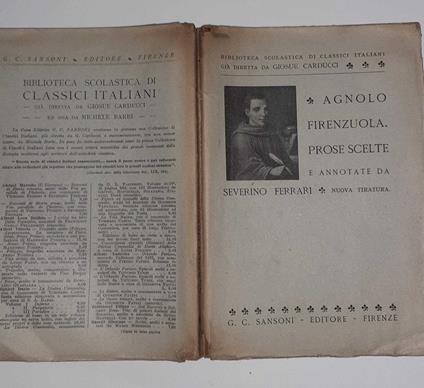 Prose scelte e annotate da Severino Ferrari - Agnolo Firenzuola - copertina