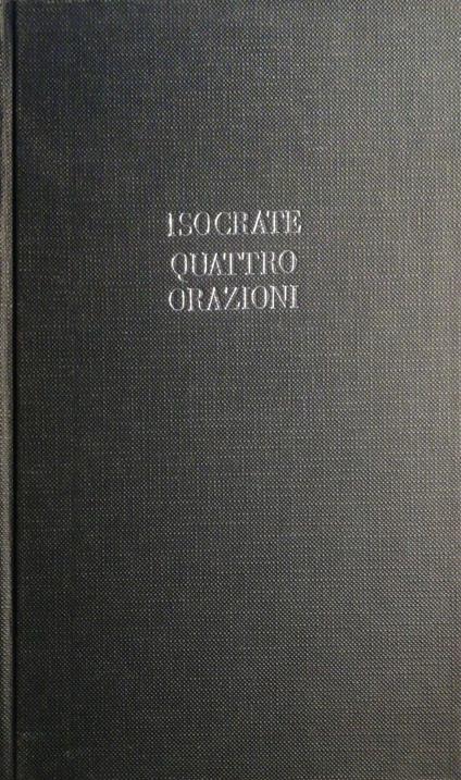 Isocrate quattro orazioni - Anonimo - copertina