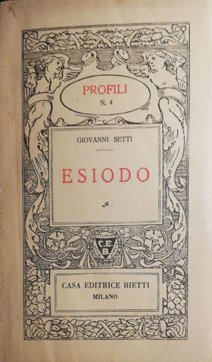 Esiodo - Giovanni Tosetti - copertina