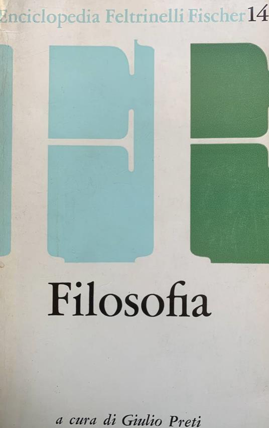 Filosofia - Giulio Preti - copertina