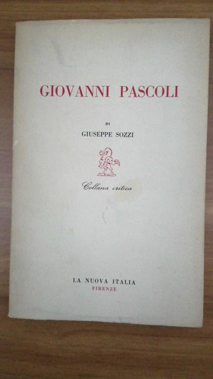 Giovanni Pascoli - Giuseppe Sozzi - copertina