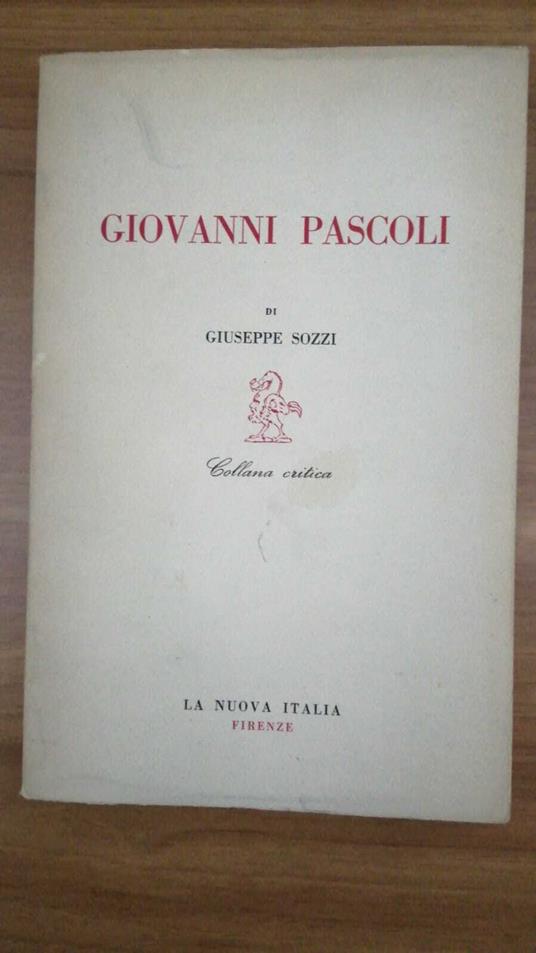 Giovanni Pascoli - Giuseppe Sozzi - copertina