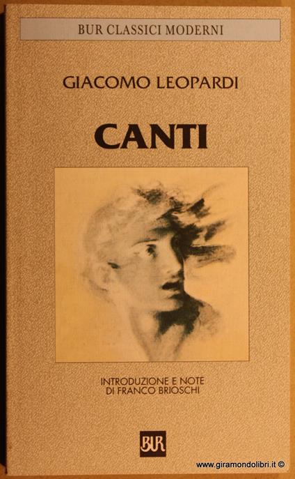 Canti - Giacomo Leopardi - copertina