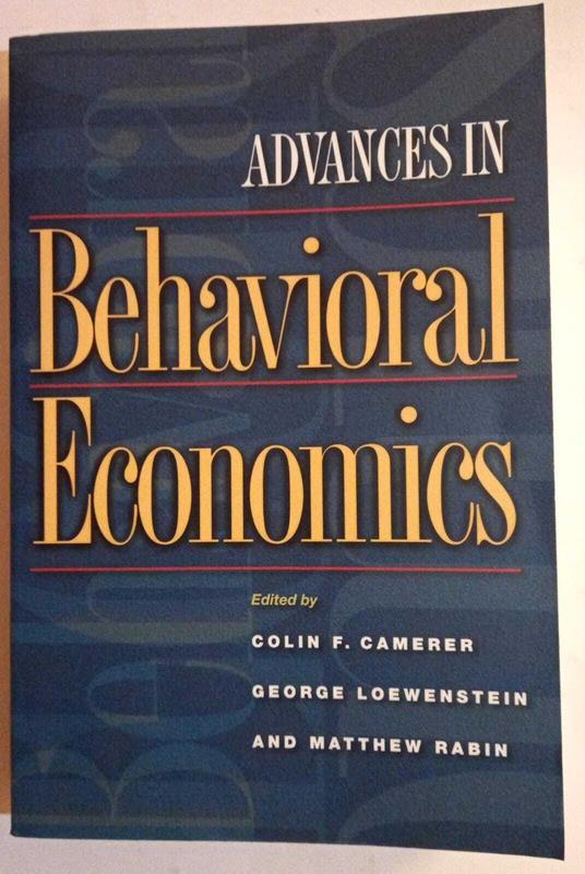 Advances in Behavioral Economics - copertina