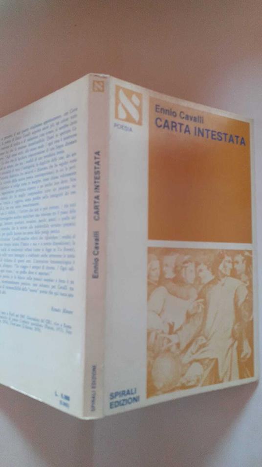 Carta intestata - Ennio Cavalli - copertina