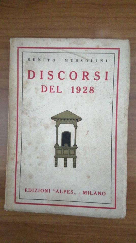 Discorsi del 1928 - Benito Mussolini - copertina