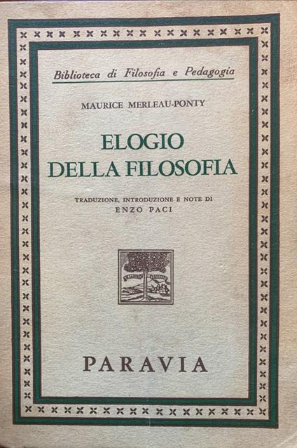 Elogio della filosofia - Maurice Merleau-Ponty - copertina