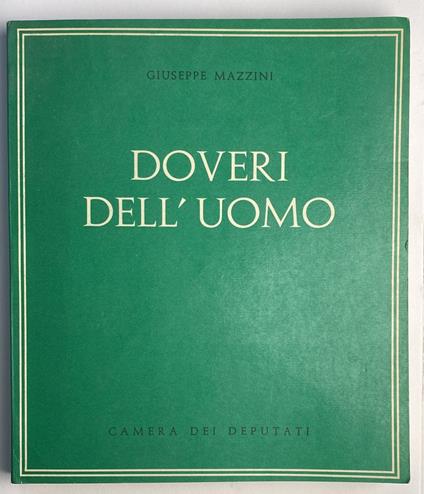 Doveri dell'uomo - Giuseppe Mazzini - copertina