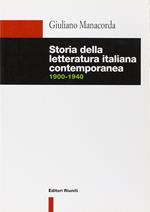 Storia della letteratura italiana contemporanea 1900-1940