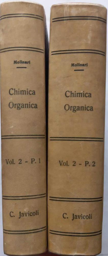 Chimica organica. Vol. II parte prima e seconda. (2 volumi) - copertina
