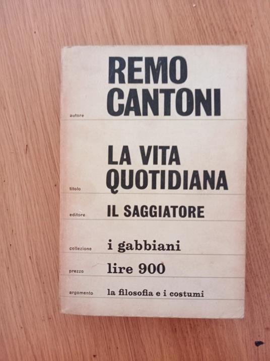 La vita quotidiana - Remo Cantoni - copertina