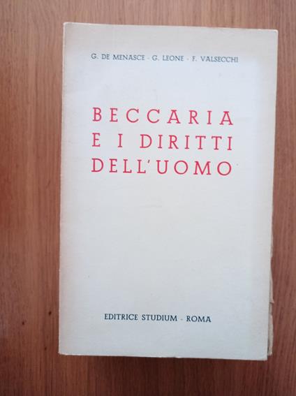 Beccaria e i diritti dell'uomo - copertina