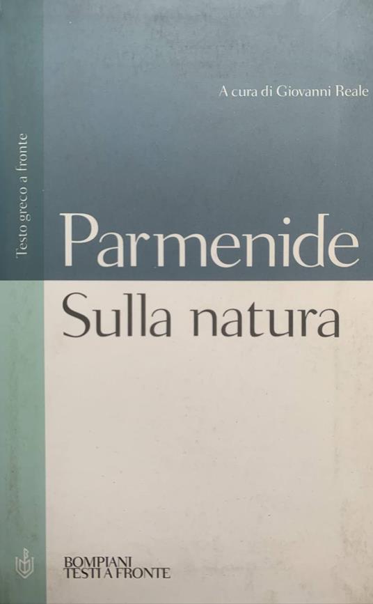 Sulla natura - Parmenide - copertina