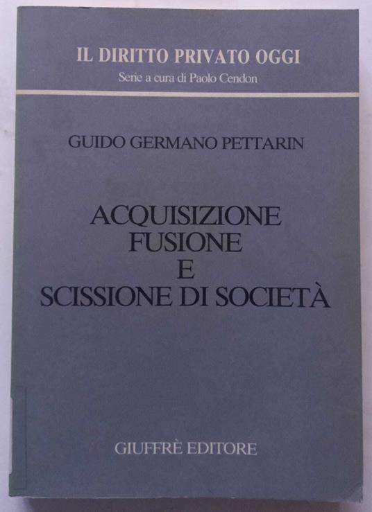 Acquisizione, fusione, e scissione di Società - copertina