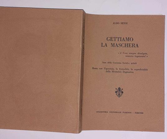 Gettiamo la maschera - copertina