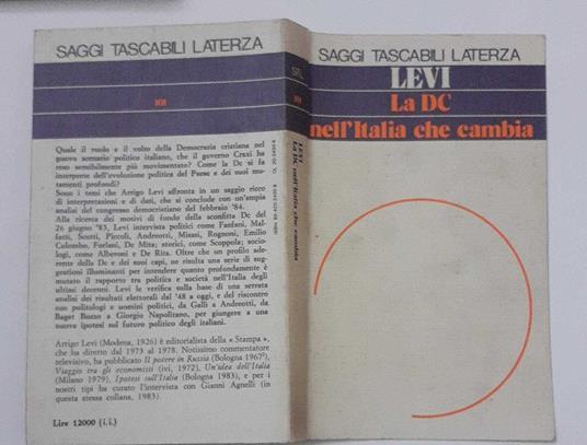 La DC nell'Italia che cambia - Arrigo Levi - copertina