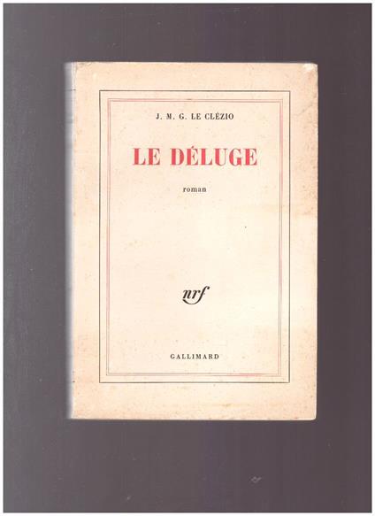 Le Deluge - J.M.G. Le Clezio - copertina