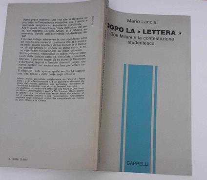 Dopo la "Lettera". Don Milani e la contestazione studentesca - Mario Lancisi - copertina