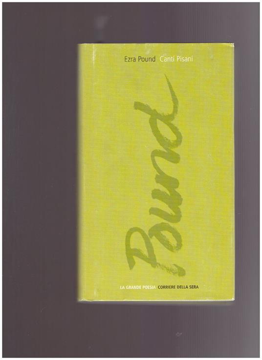 Canti Pisani - Ezra Pound - copertina