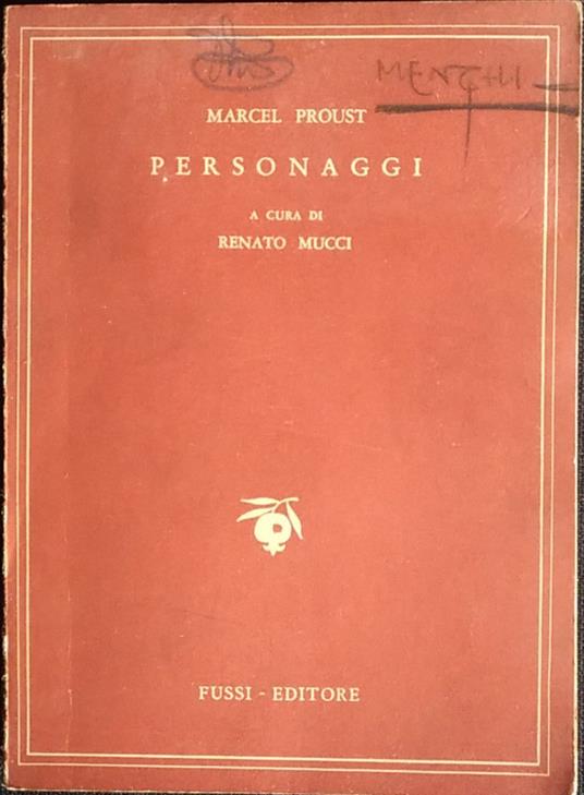 Personaggi - Marcel Proust - copertina