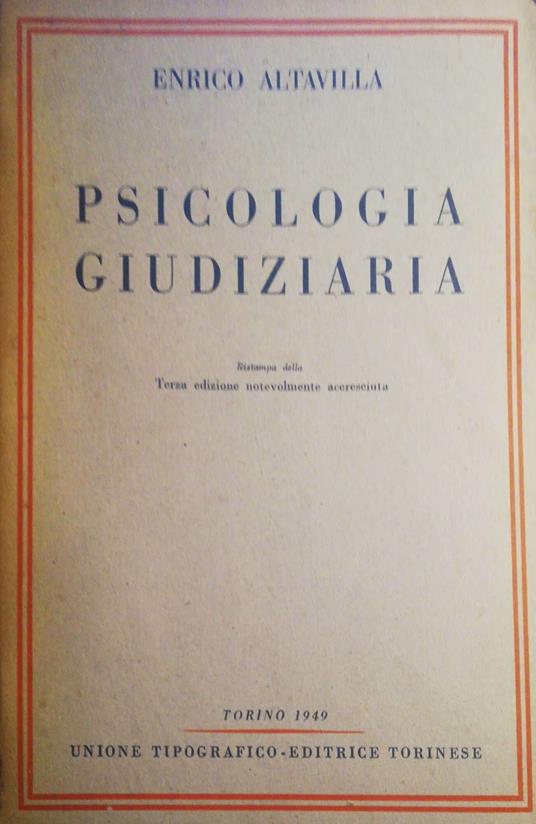 Psicologia giudiziaria - Enrico Altavilla - copertina