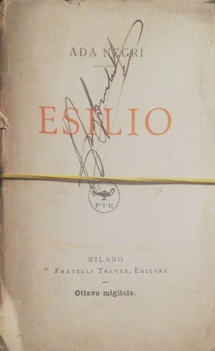 Esilio - Ada Negri - copertina