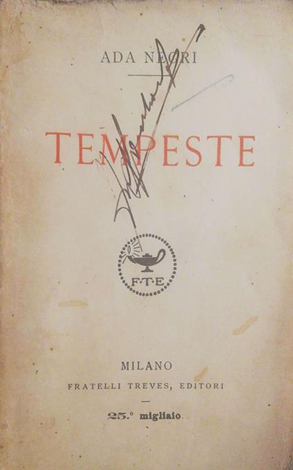 Tempeste - Ada Negri - copertina