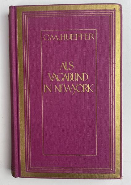 Als Vagabund in New York. Ein erlebter Roman - copertina