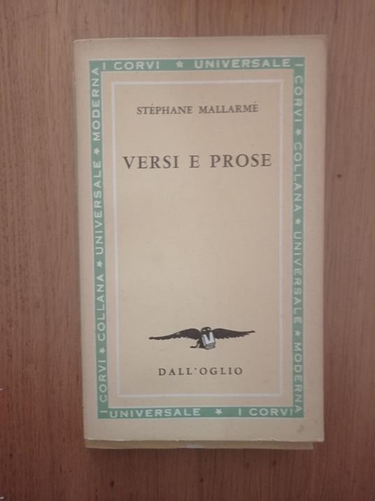 Versi e prose - Stéphane Mallarmé - copertina