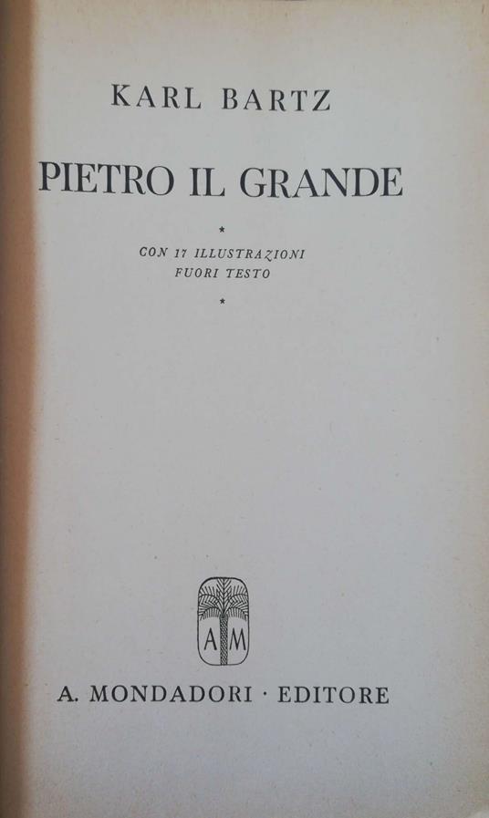 Pietro il grande - Karl Bartz - copertina