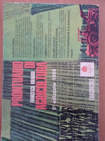Prontuario di agricoltura - Francesco Ribaudo - copertina