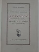 Notizie storiche documentate sul BRIGANTAGGIO nelle provincie napoletane