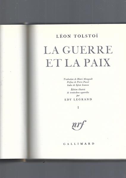 La Guerre Et La Paix - Lev Tolstoj - copertina